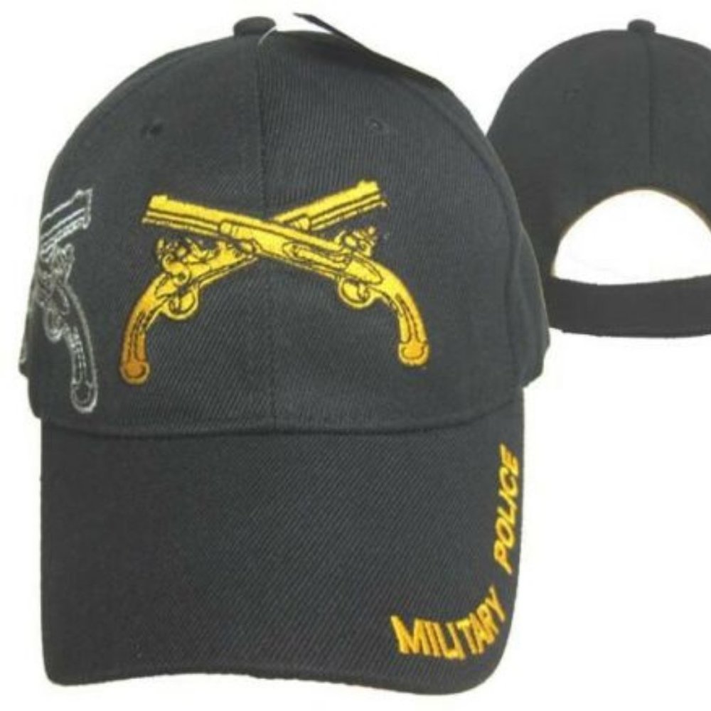 Military Police Rifles Guns Black Shadow Embroider